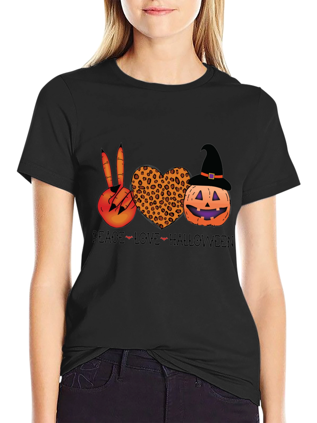 Peace Love Halloween T-Shirt