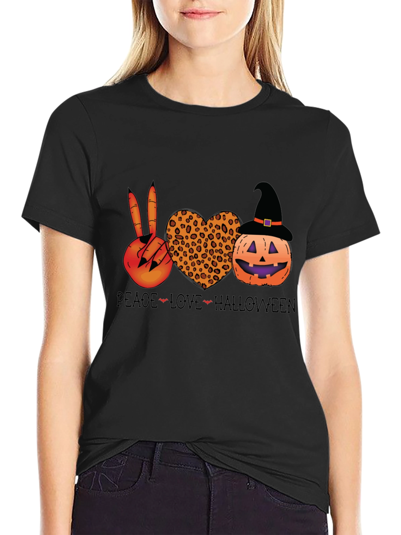 Peace Love Halloween T-Shirt