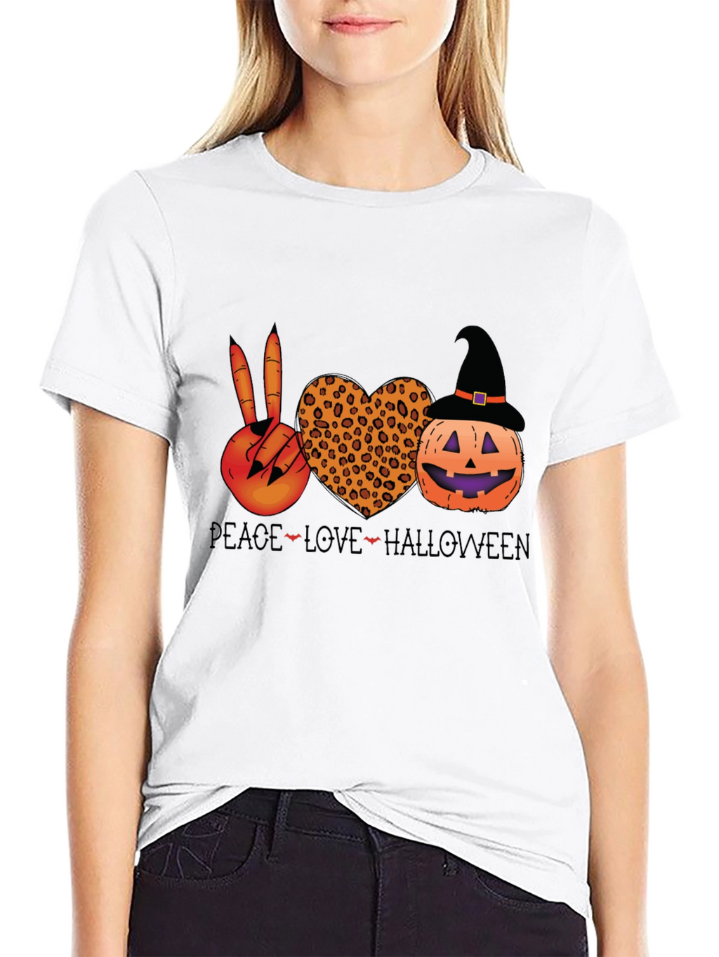 Peace Love Halloween T-Shirt