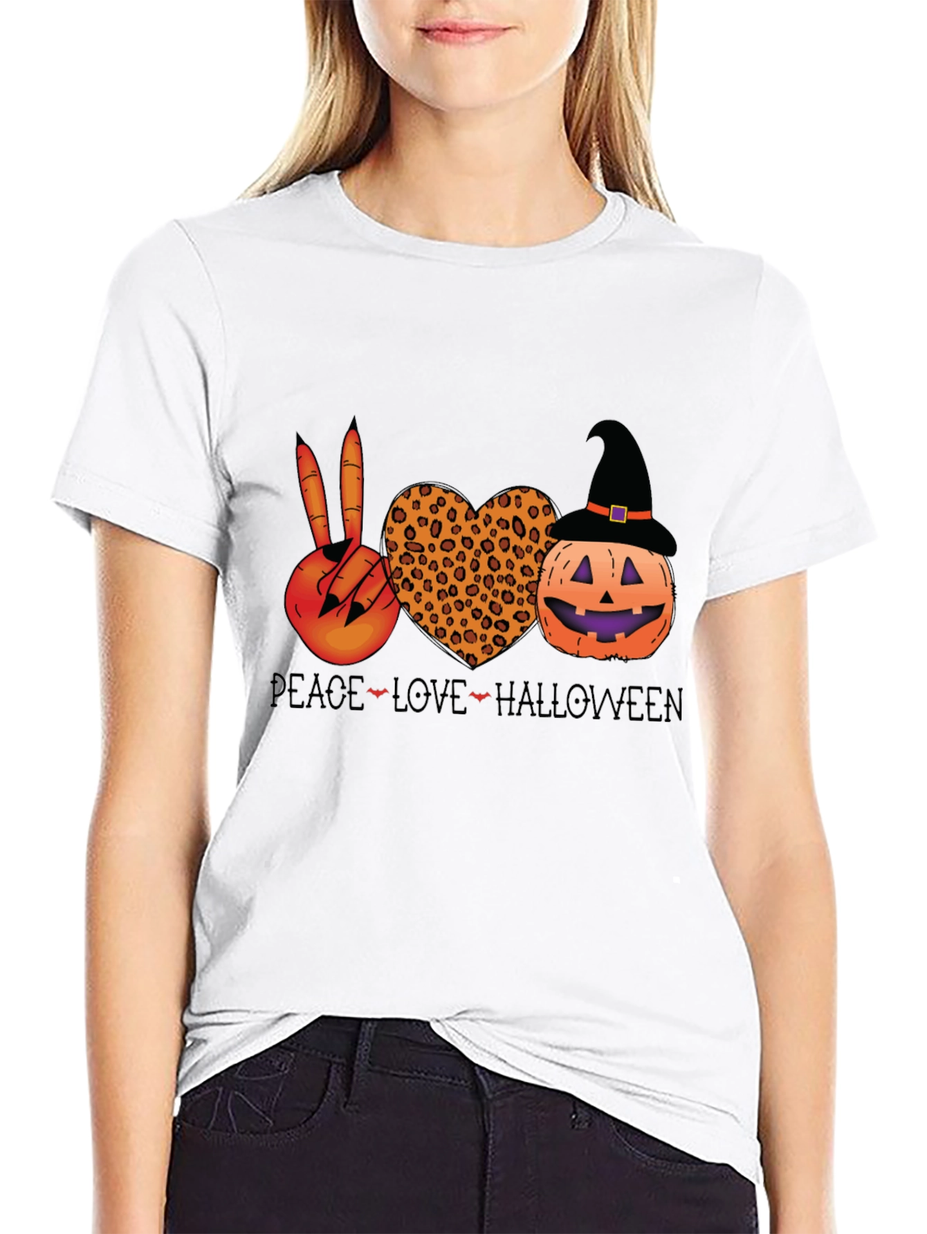 Peace Love Halloween T-Shirt