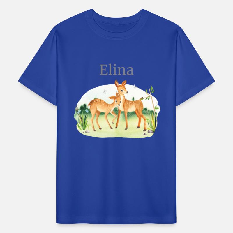 Forest Animal Deer Flowers Name Elina