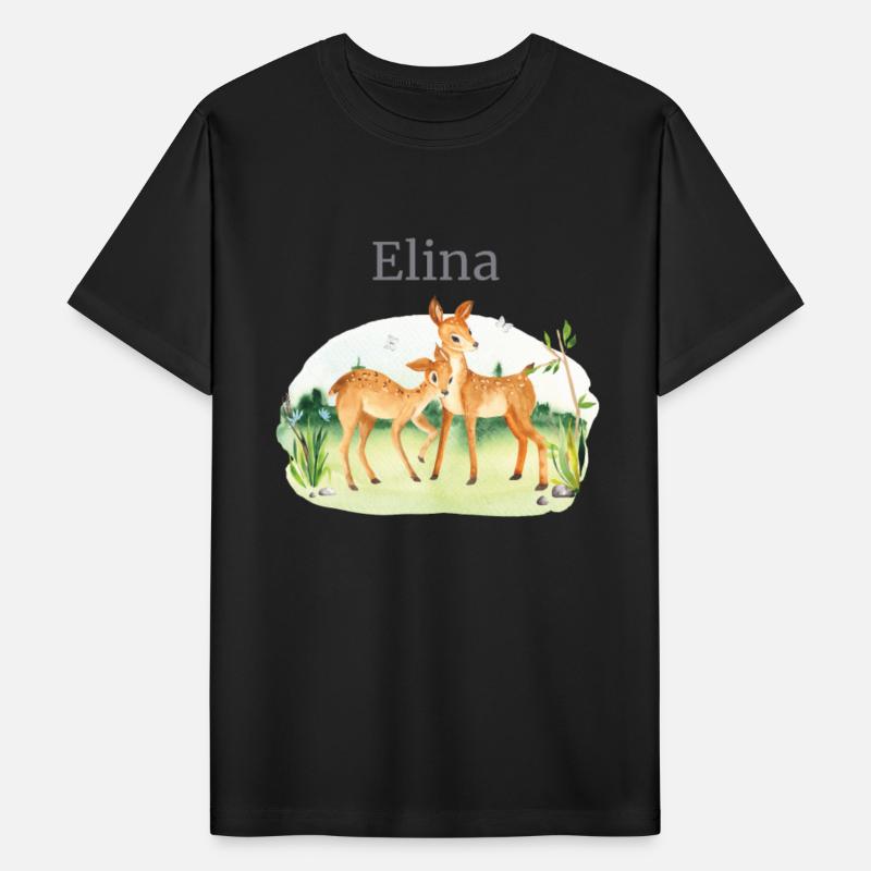 Forest Animal Deer Flowers Name Elina