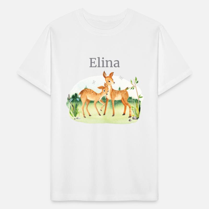Forest Animal Deer Flowers Name Elina