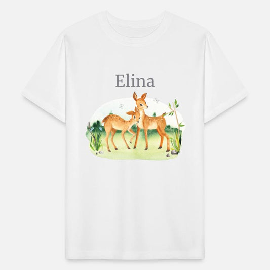 Forest Animal Deer Flowers Name Elina
