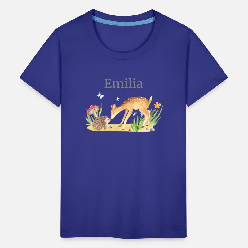 Forest Animal Deer Hedgehog Flowers Name Emilia