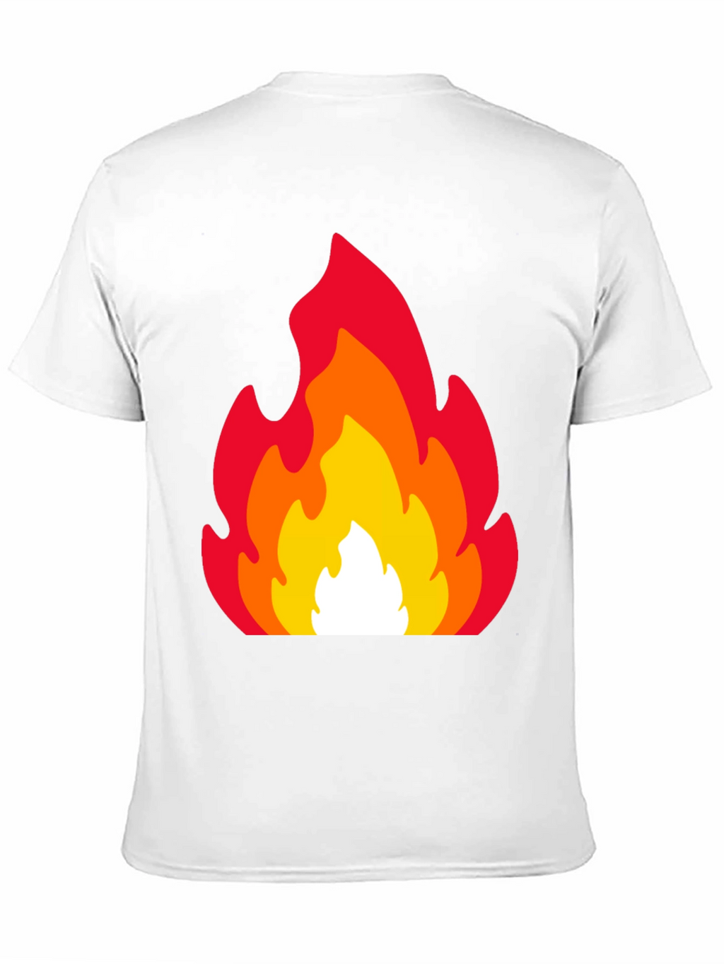Fiery Flames Graphic Tee - Black Cotton T-Shirt