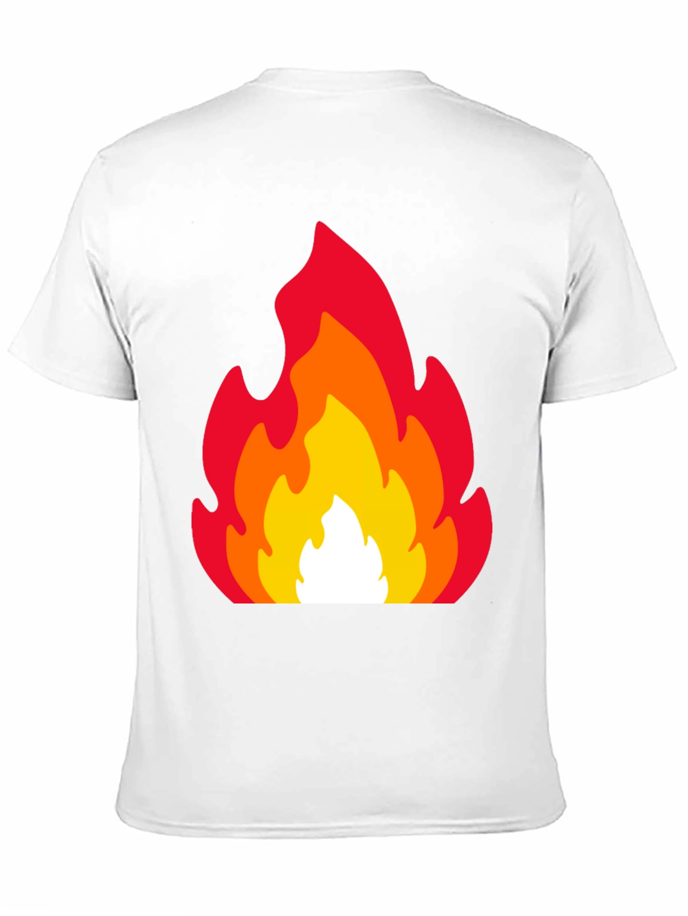 Fiery Flames Graphic Tee - Black Cotton T-Shirt