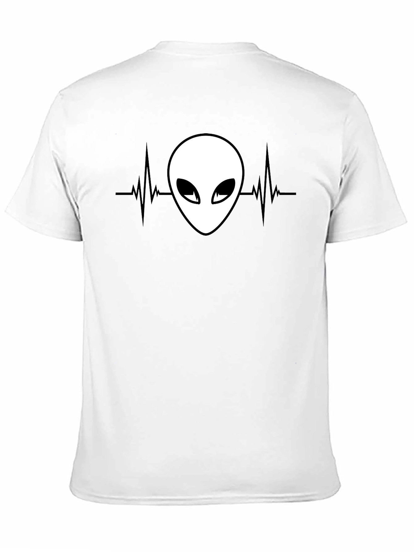 Alien Heartbeat Graphic Tee - Black T-Shirt