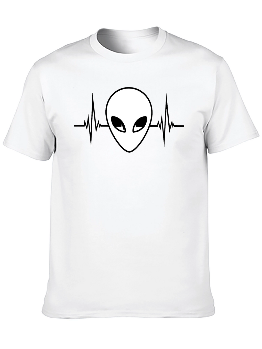 Alien Heartbeat Graphic Tee - Black T-Shirt