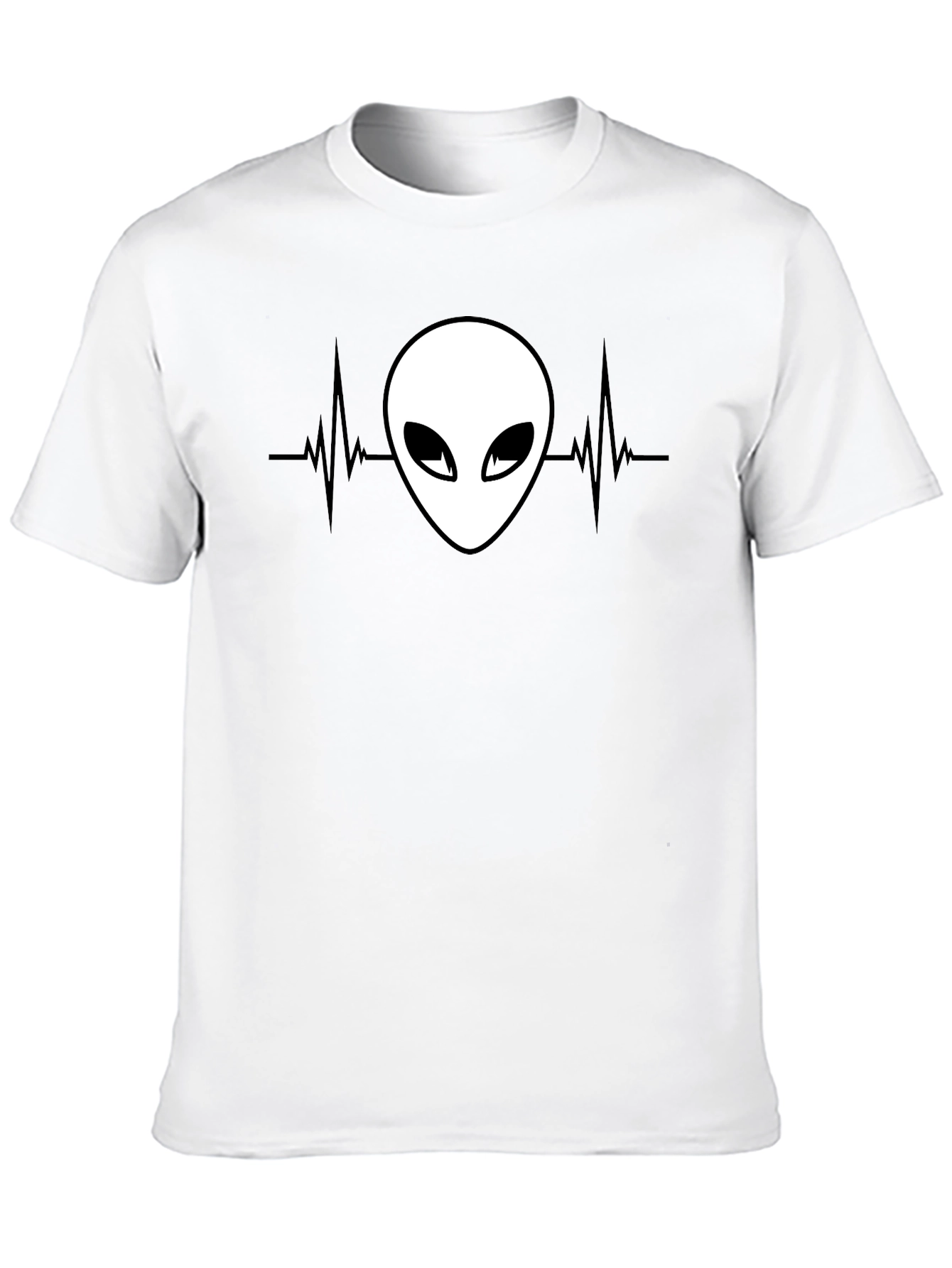 Alien Heartbeat Graphic Tee - Black T-Shirt