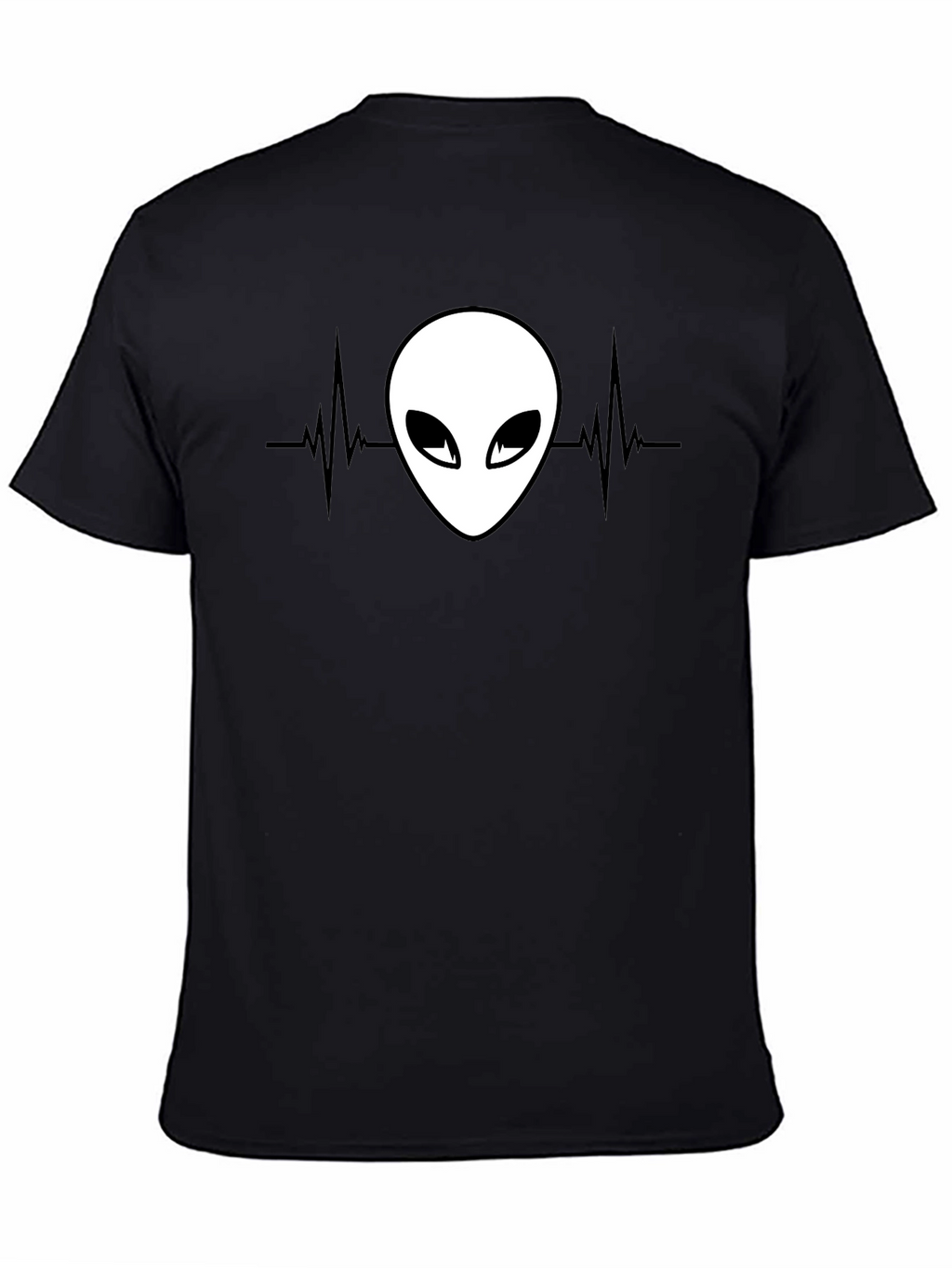 Alien Heartbeat Graphic Tee - Black T-Shirt