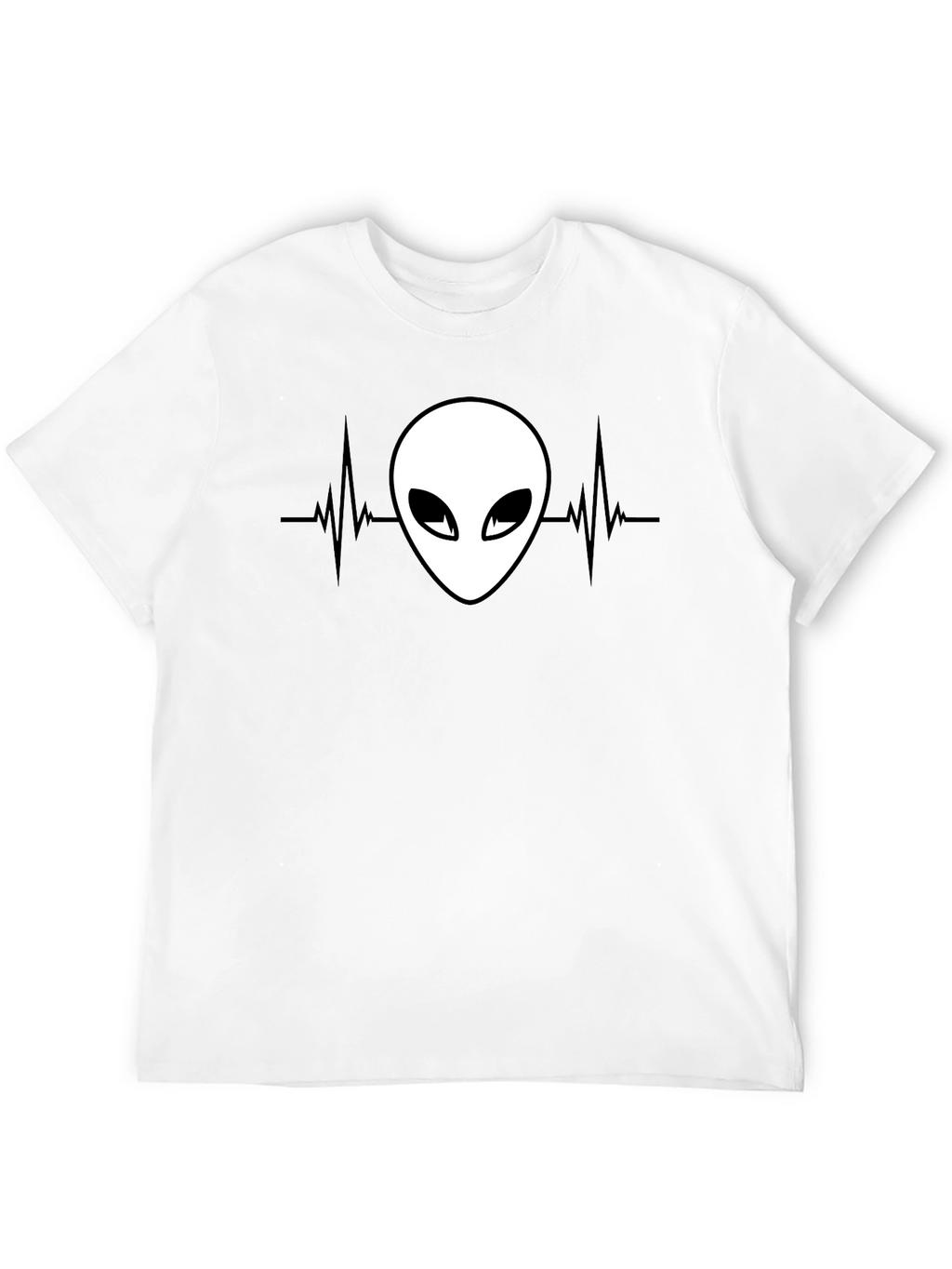 Alien Heartbeat Graphic Tee - Black T-Shirt