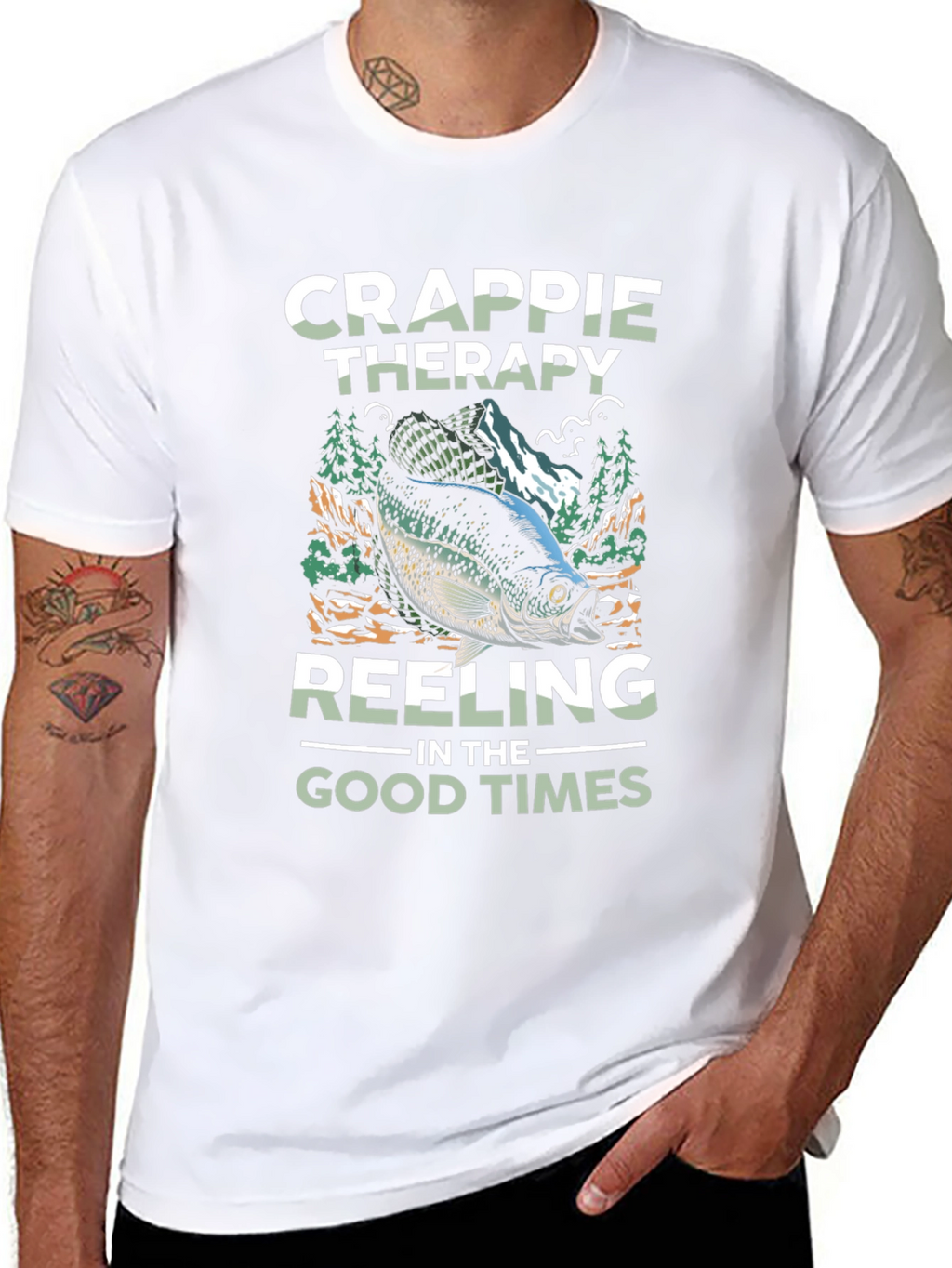 Crappie Therapy Fishing T-Shirt