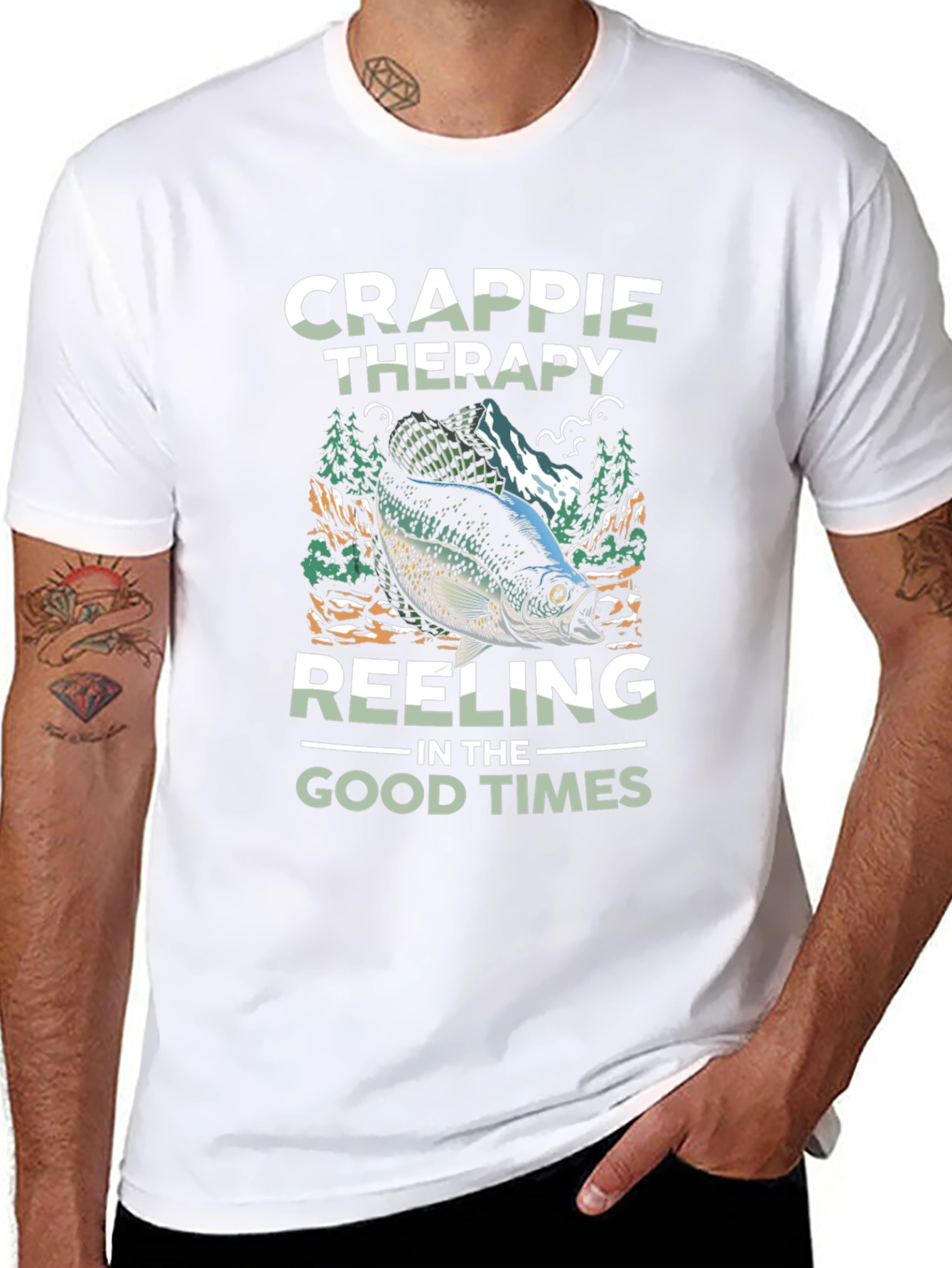 Crappie Therapy Fishing T-Shirt