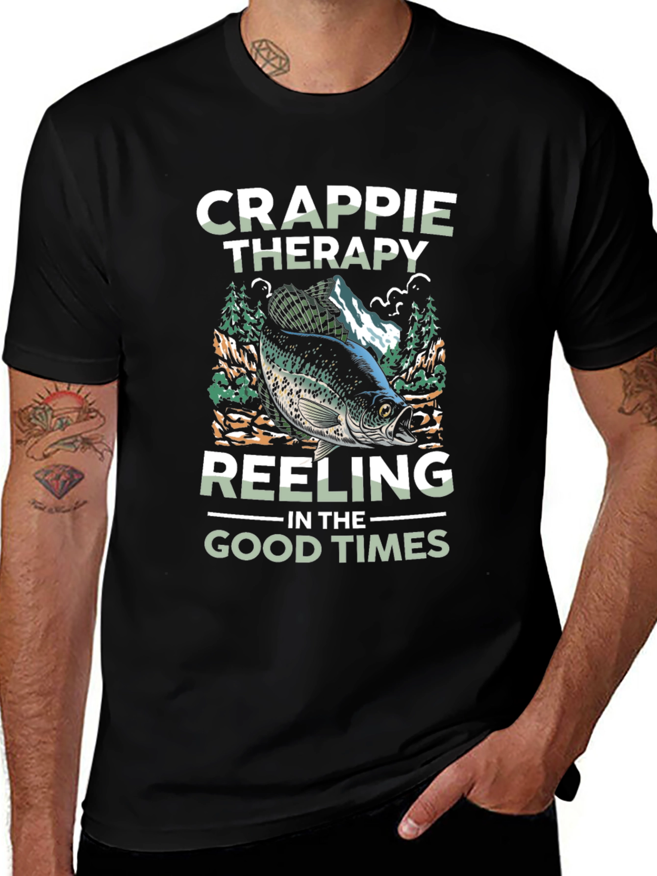 Crappie Therapy Fishing T-Shirt