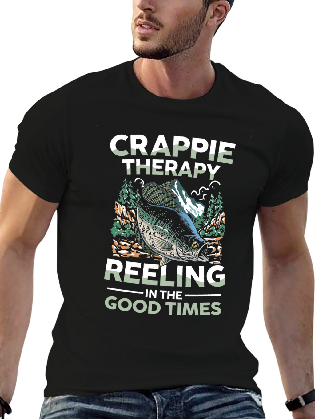Crappie Therapy Fishing T-Shirt