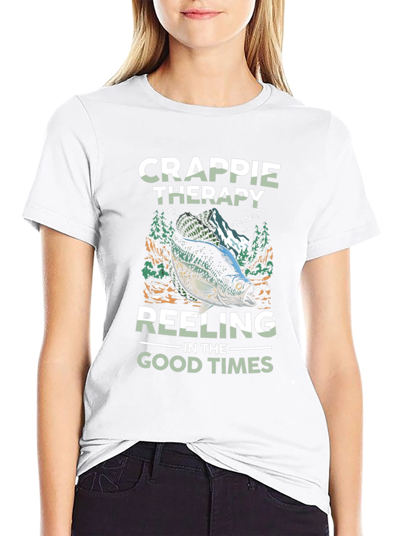 Crappie Therapy Fishing T-Shirt