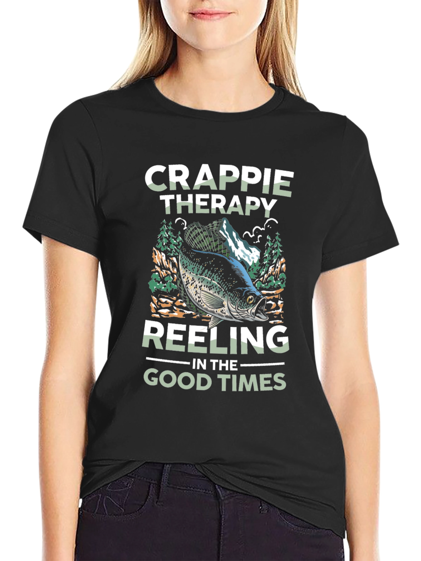 Crappie Therapy Fishing T-Shirt