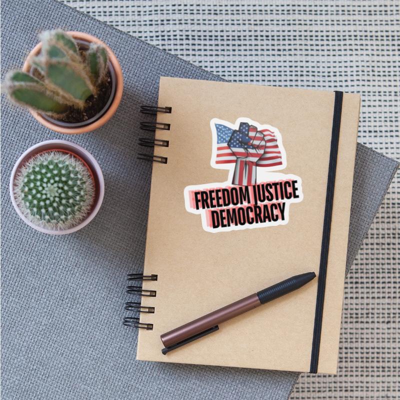 freedom justice democracy american flag