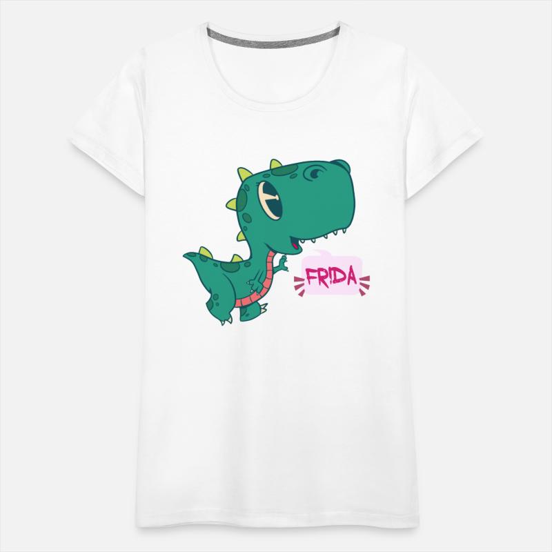 FRIDA - Lovely girl name with cute dinosaur
