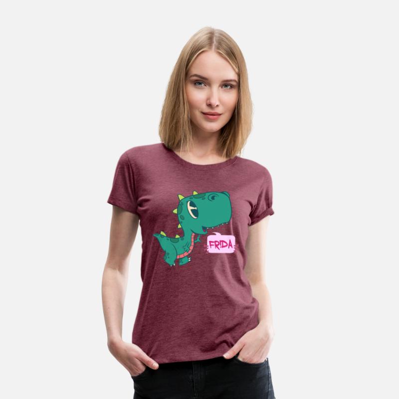 FRIDA - Lovely girl name with cute dinosaur