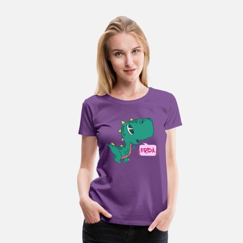 FRIDA - Lovely girl name with cute dinosaur