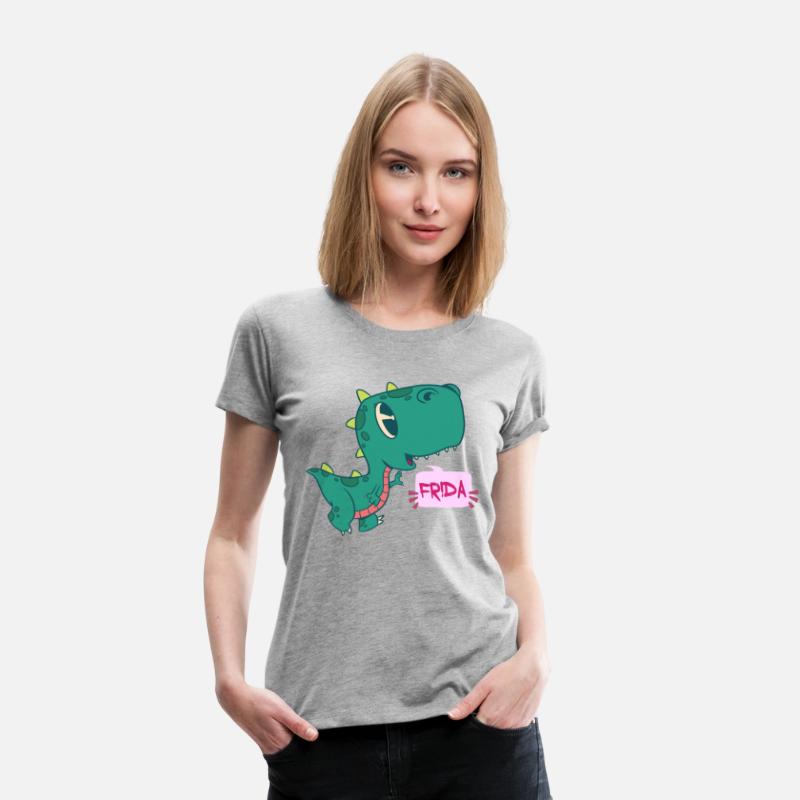 FRIDA - Lovely girl name with cute dinosaur