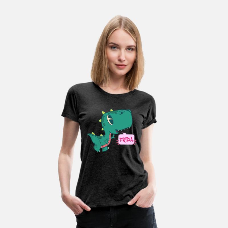 FRIDA - Lovely girl name with cute dinosaur