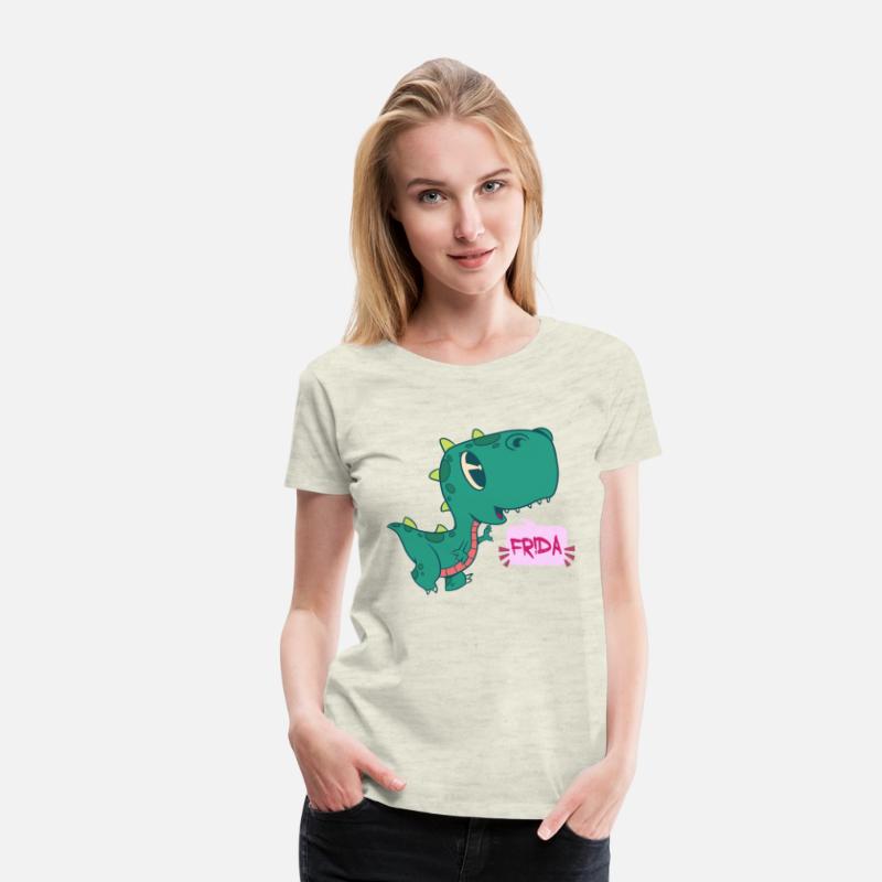 FRIDA - Lovely girl name with cute dinosaur