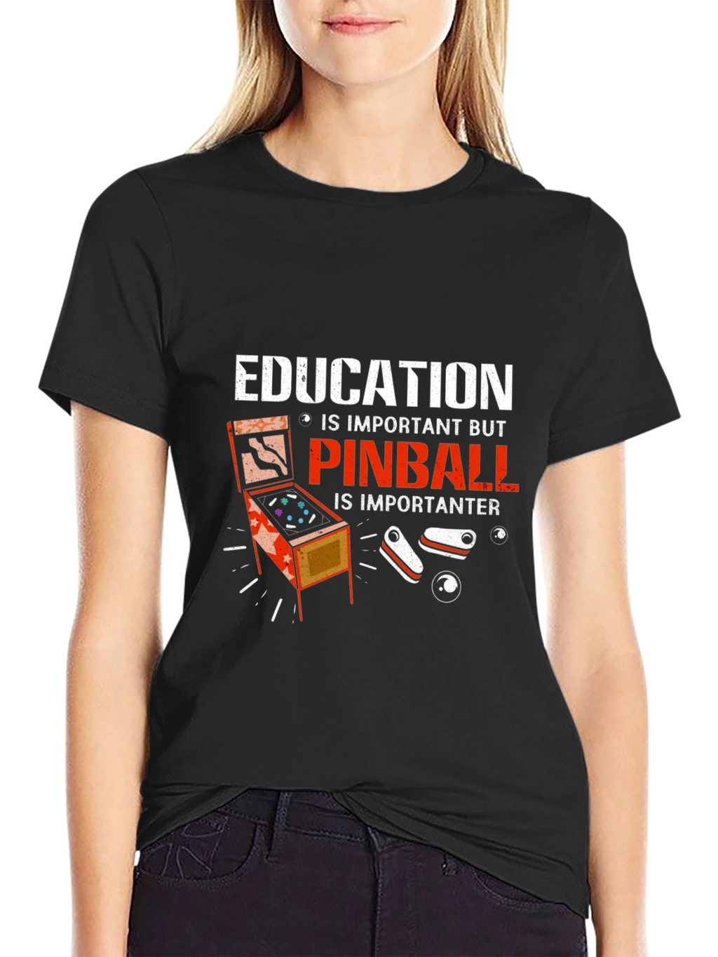 Education vs. Pinball T-Shirt