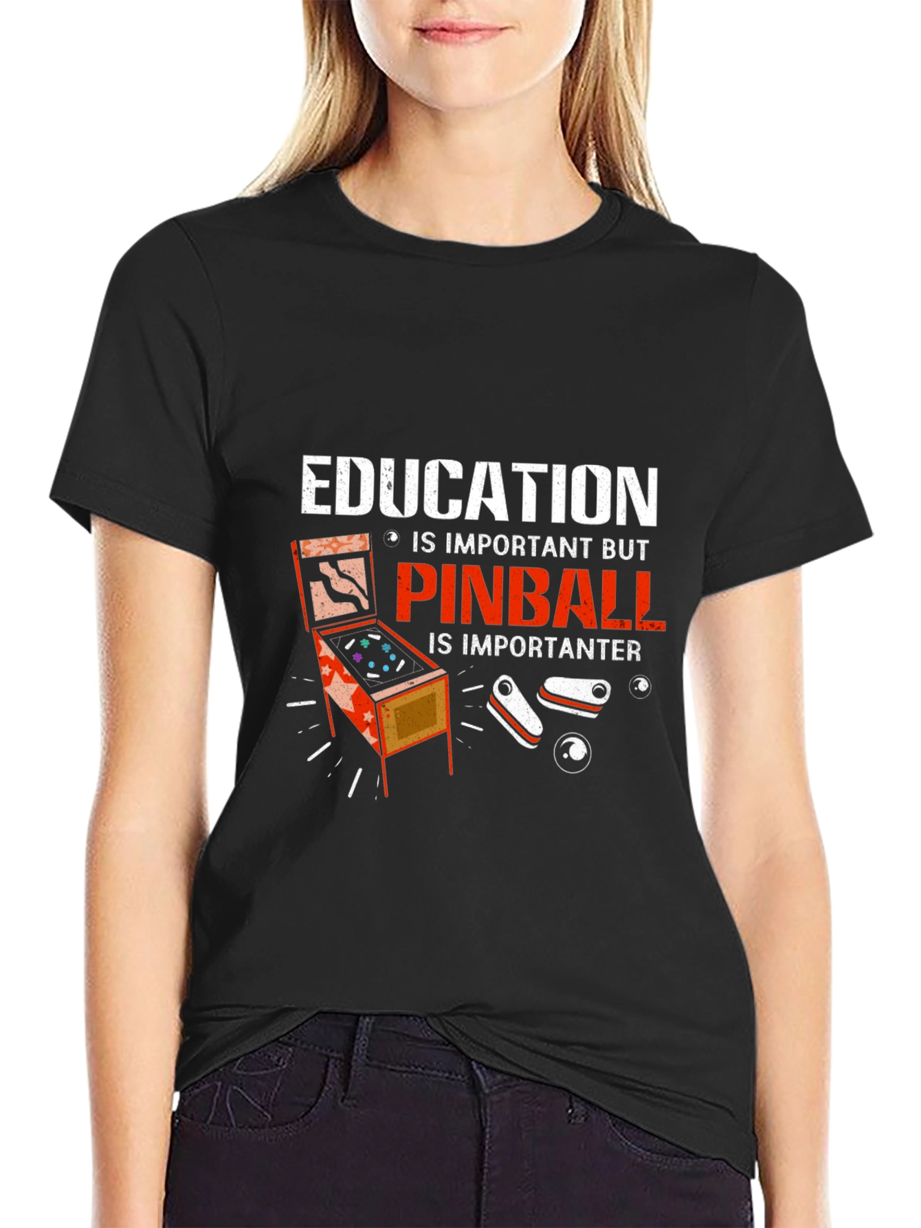 Education vs. Pinball T-Shirt