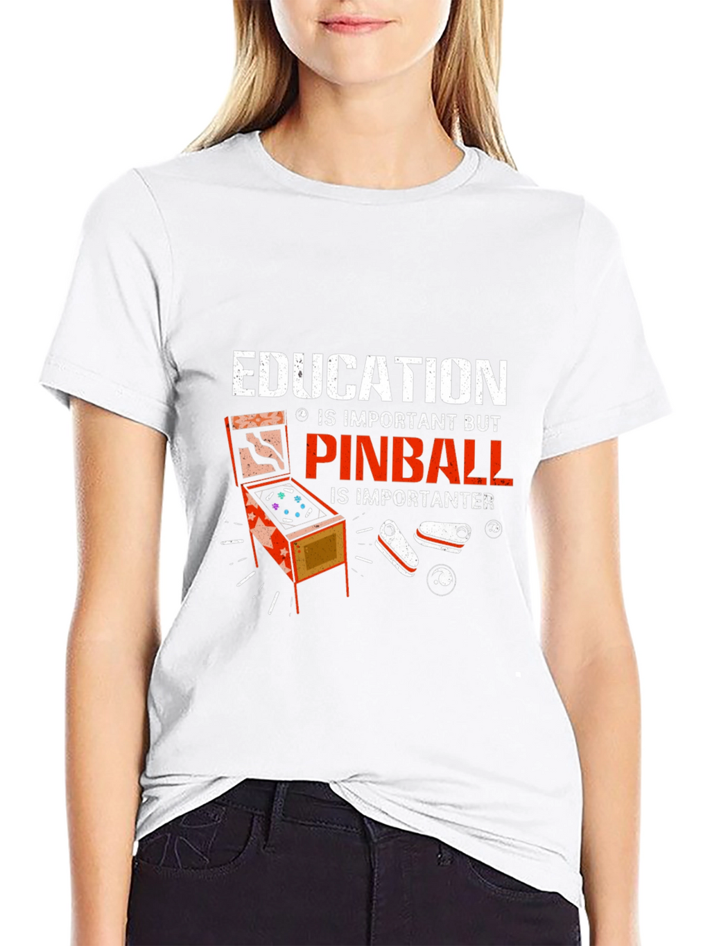 Education vs. Pinball T-Shirt