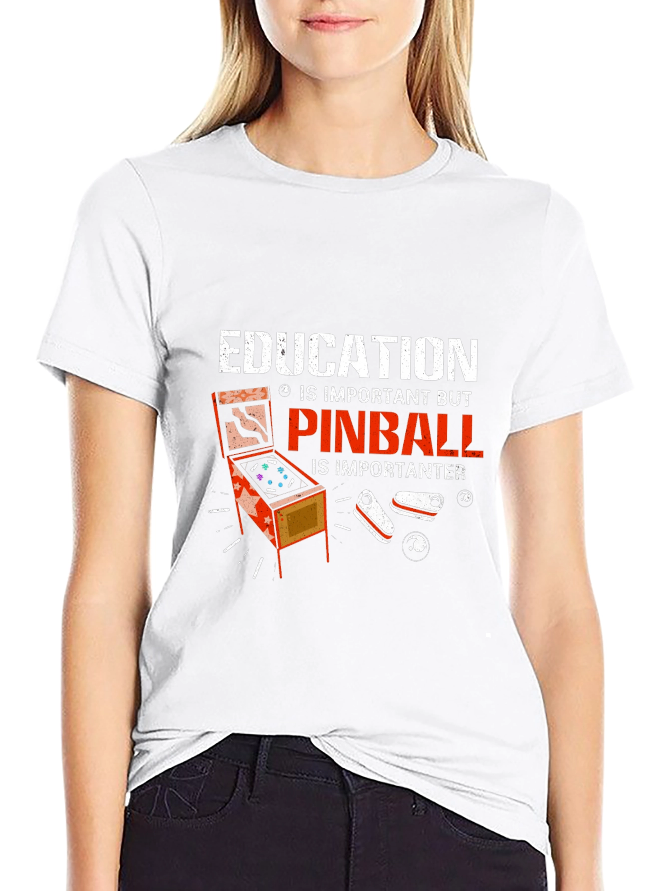 Education vs. Pinball T-Shirt