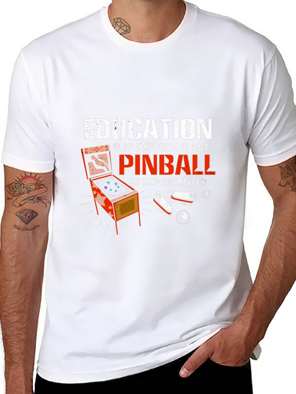 Education vs. Pinball T-Shirt