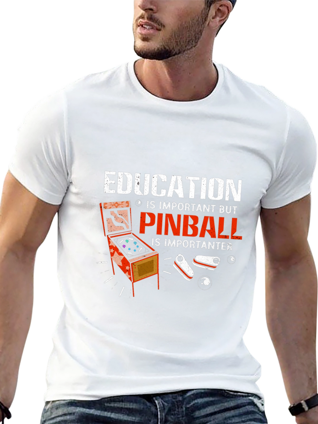 Education vs. Pinball T-Shirt