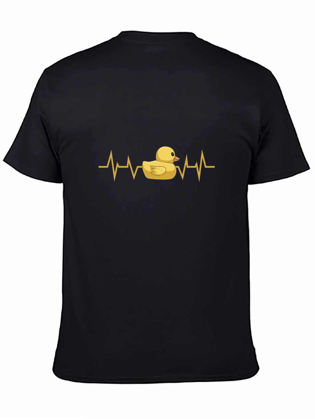 Duck Heartbeat T-Shirt - Black Cotton Tee