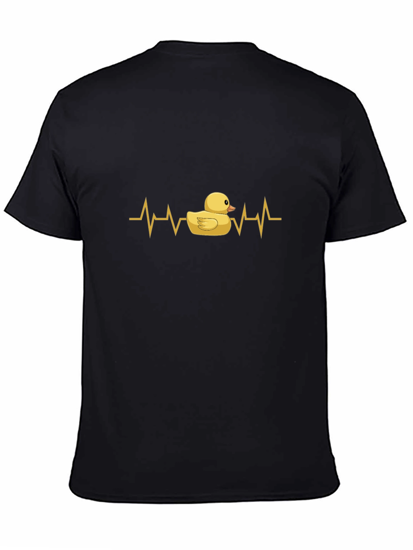 Duck Heartbeat T-Shirt - Black Cotton Tee