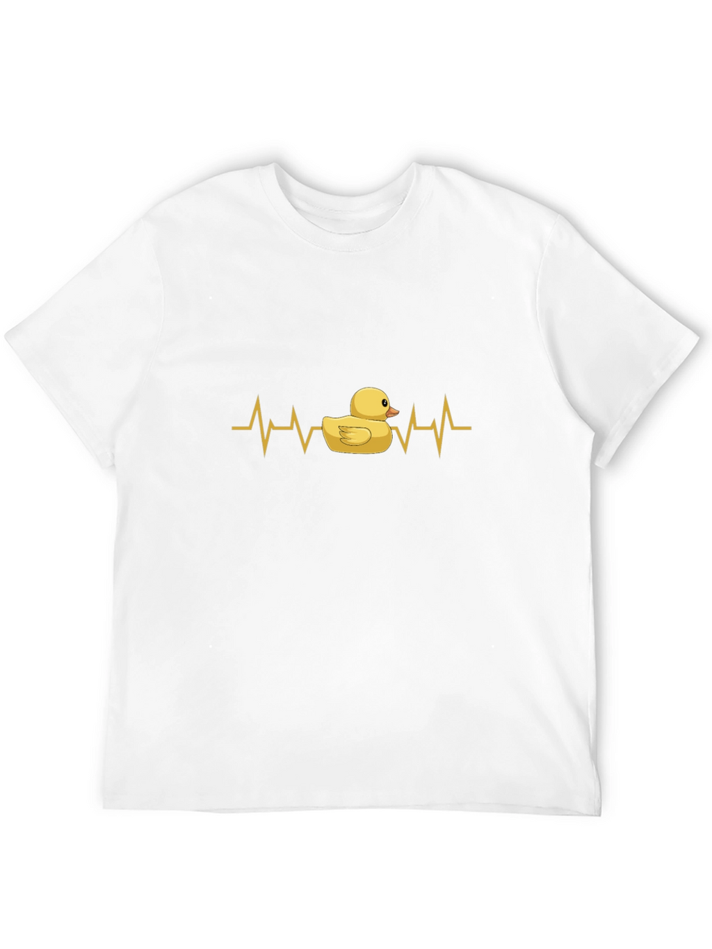 Duck Heartbeat T-Shirt - Black Cotton Tee