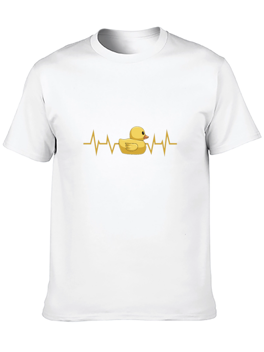 Duck Heartbeat T-Shirt - Black Cotton Tee