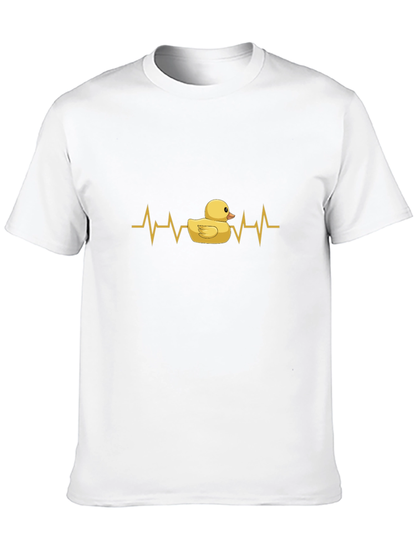 Duck Heartbeat T-Shirt - Black Cotton Tee