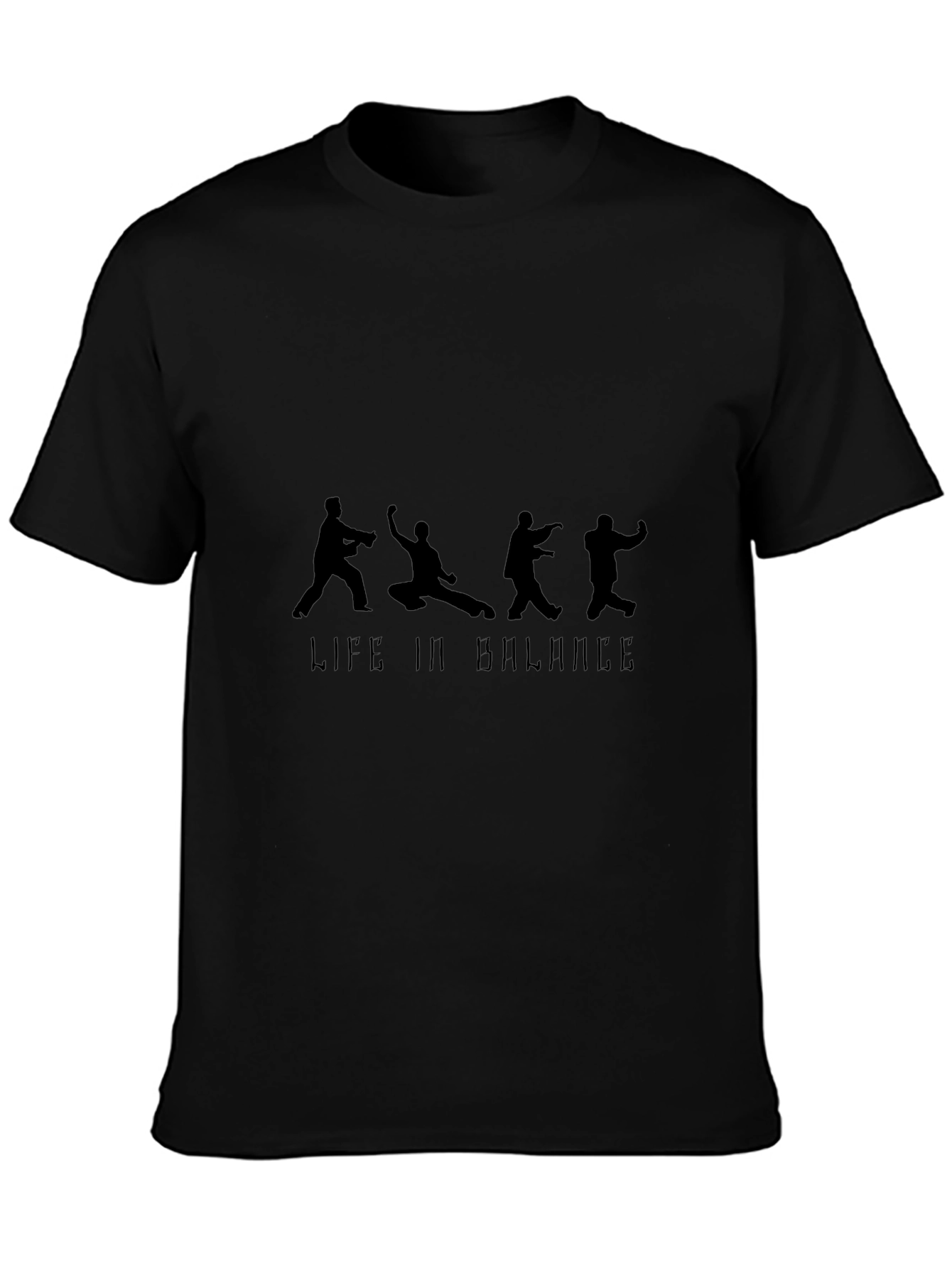 Life In Balance Black Graphic Tee
