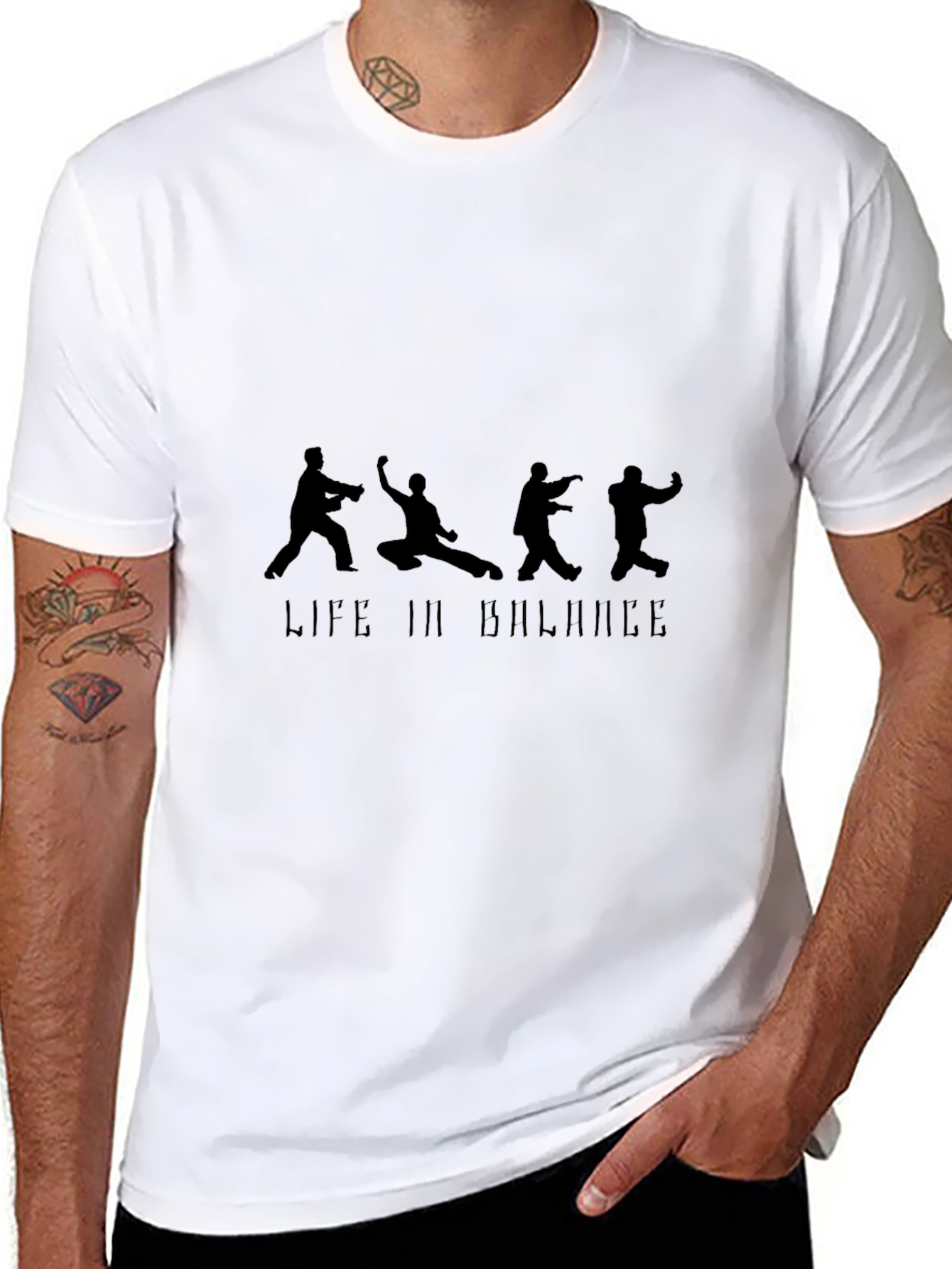 Life In Balance Black Graphic Tee