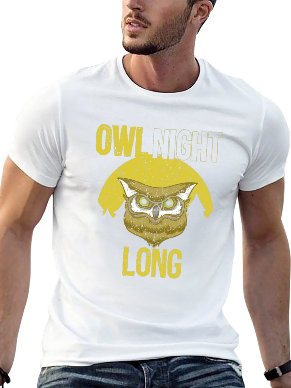 Owl Night Long Graphic T-Shirt