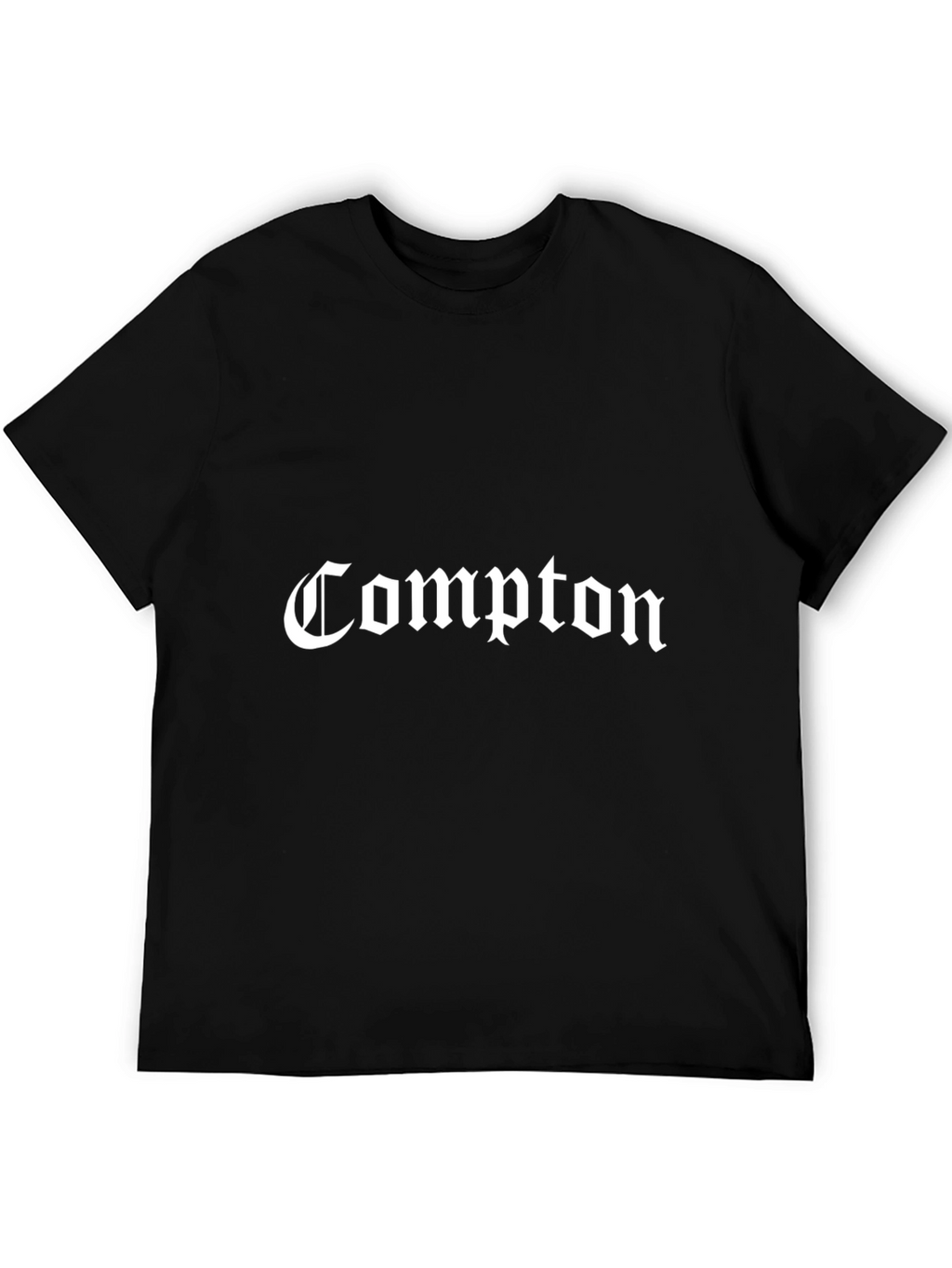 Compton T-Shirt - Black Crew Neck Tee