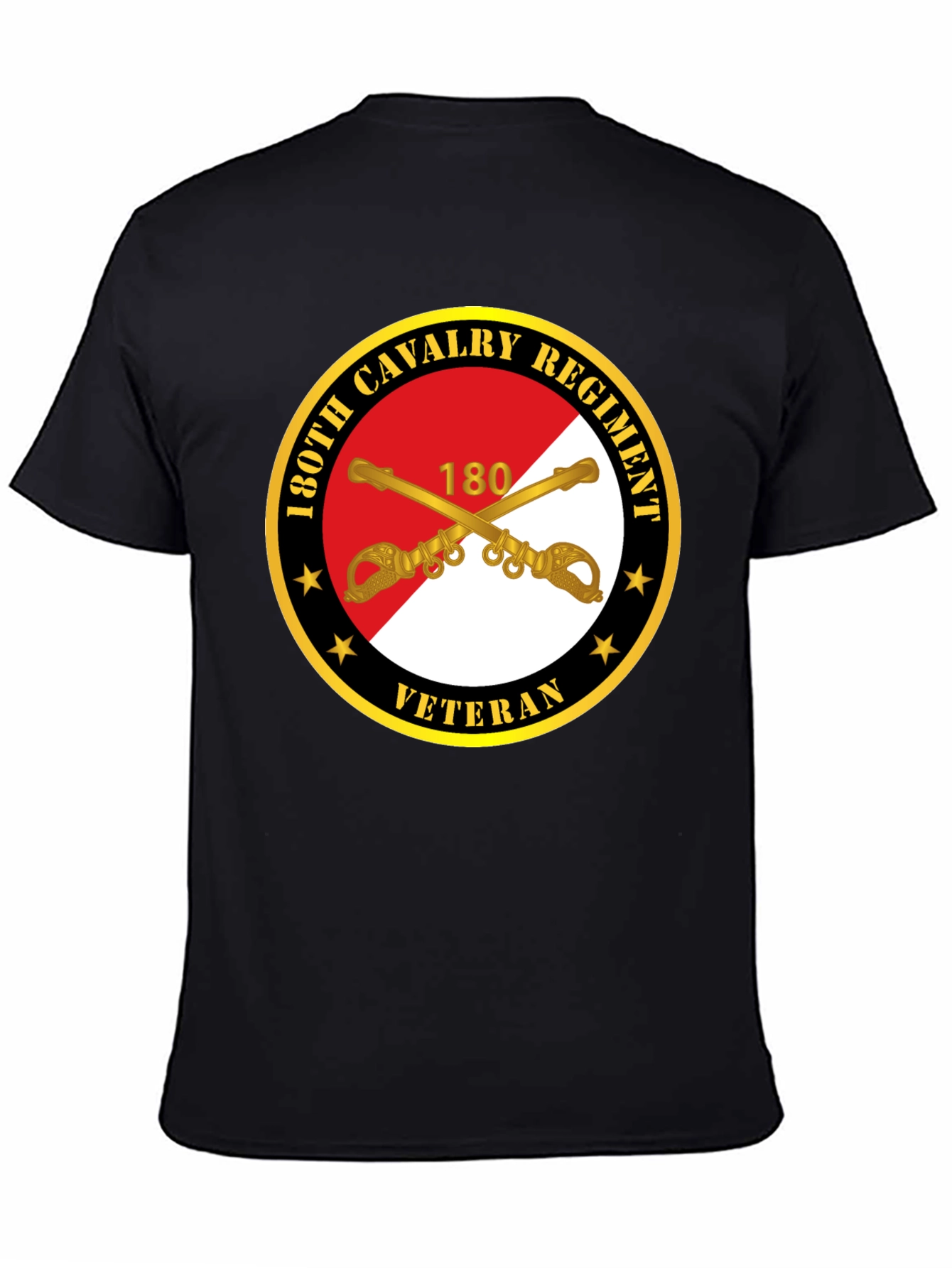 130th Cavalry Regiment Veteran Black T-Shirt