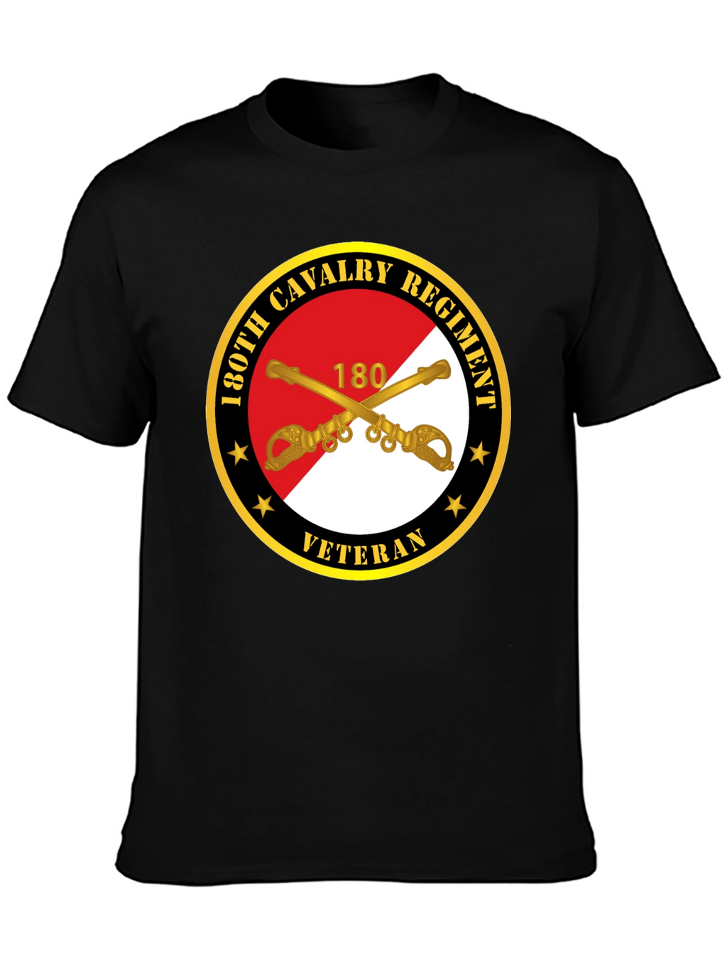 130th Cavalry Regiment Veteran Black T-Shirt