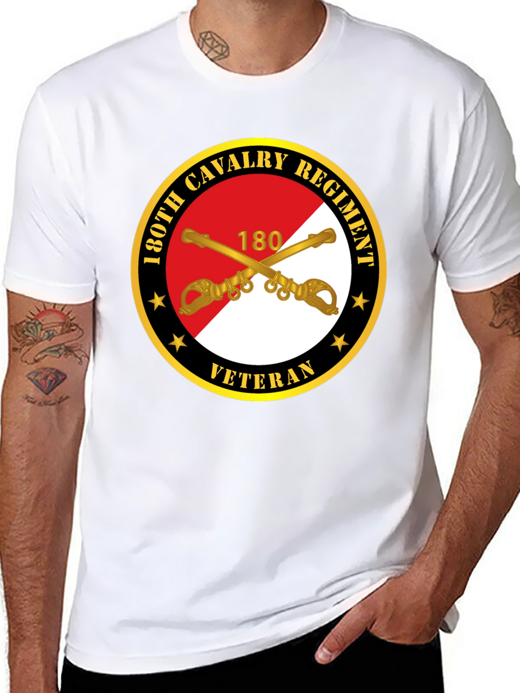 130th Cavalry Regiment Veteran Black T-Shirt