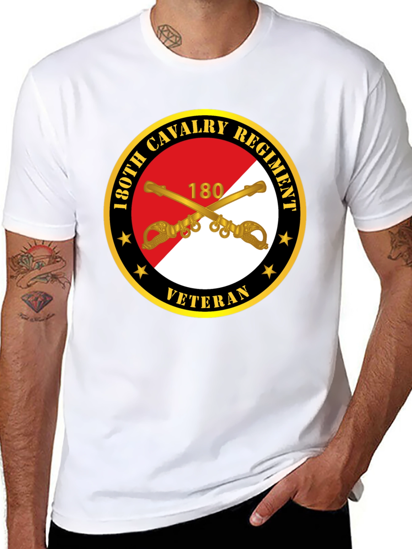 130th Cavalry Regiment Veteran Black T-Shirt