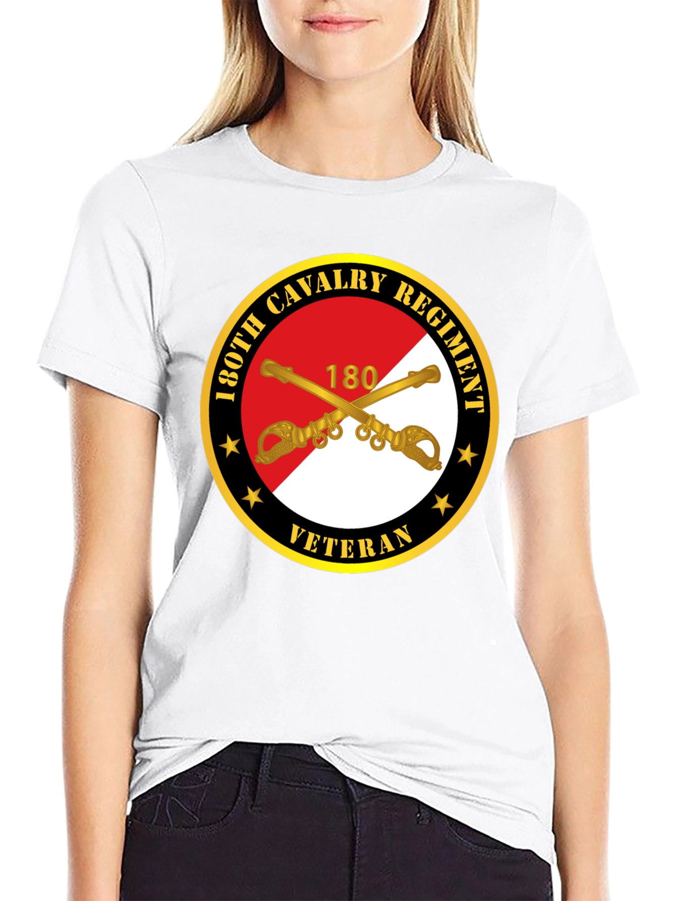 130th Cavalry Regiment Veteran Black T-Shirt