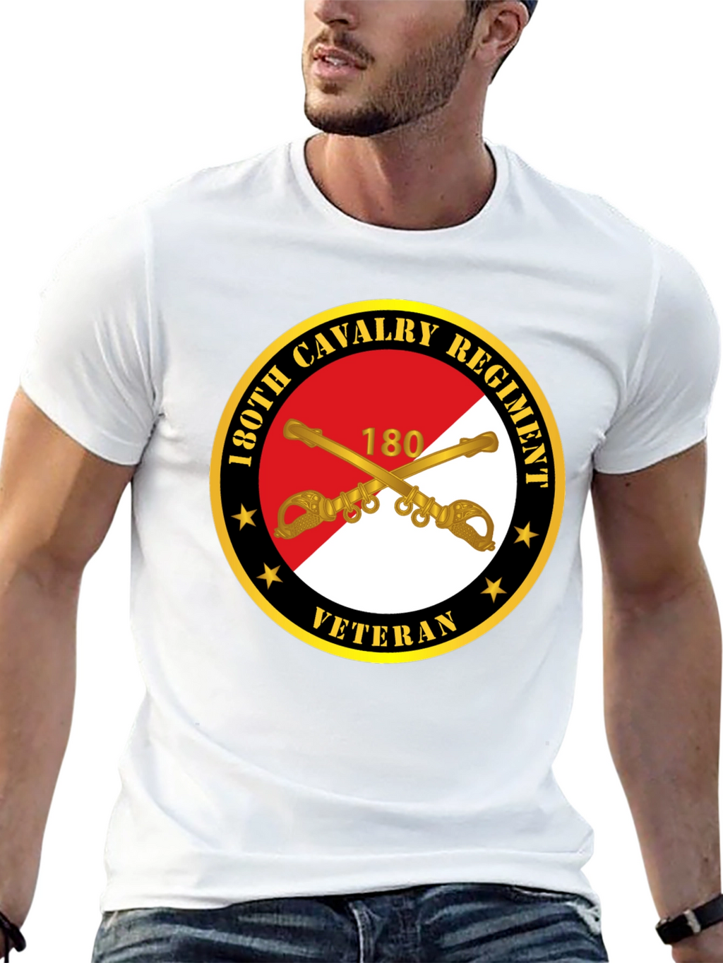 130th Cavalry Regiment Veteran Black T-Shirt